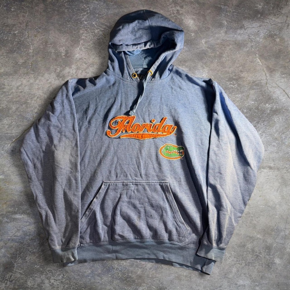 Florida Gators J America Blue Hoodie Embroidered College Sweatshirt XL Mens